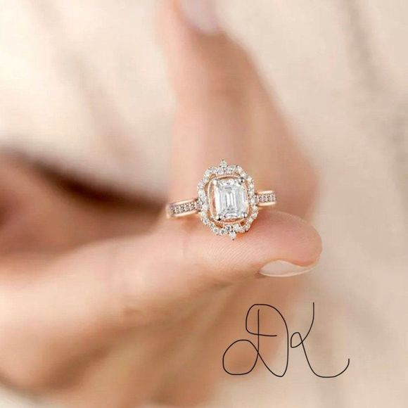 925STERLING SILVER BRIDAL WEDDING RING PROMISE RING ENGAGMENT BRIDAL RING
